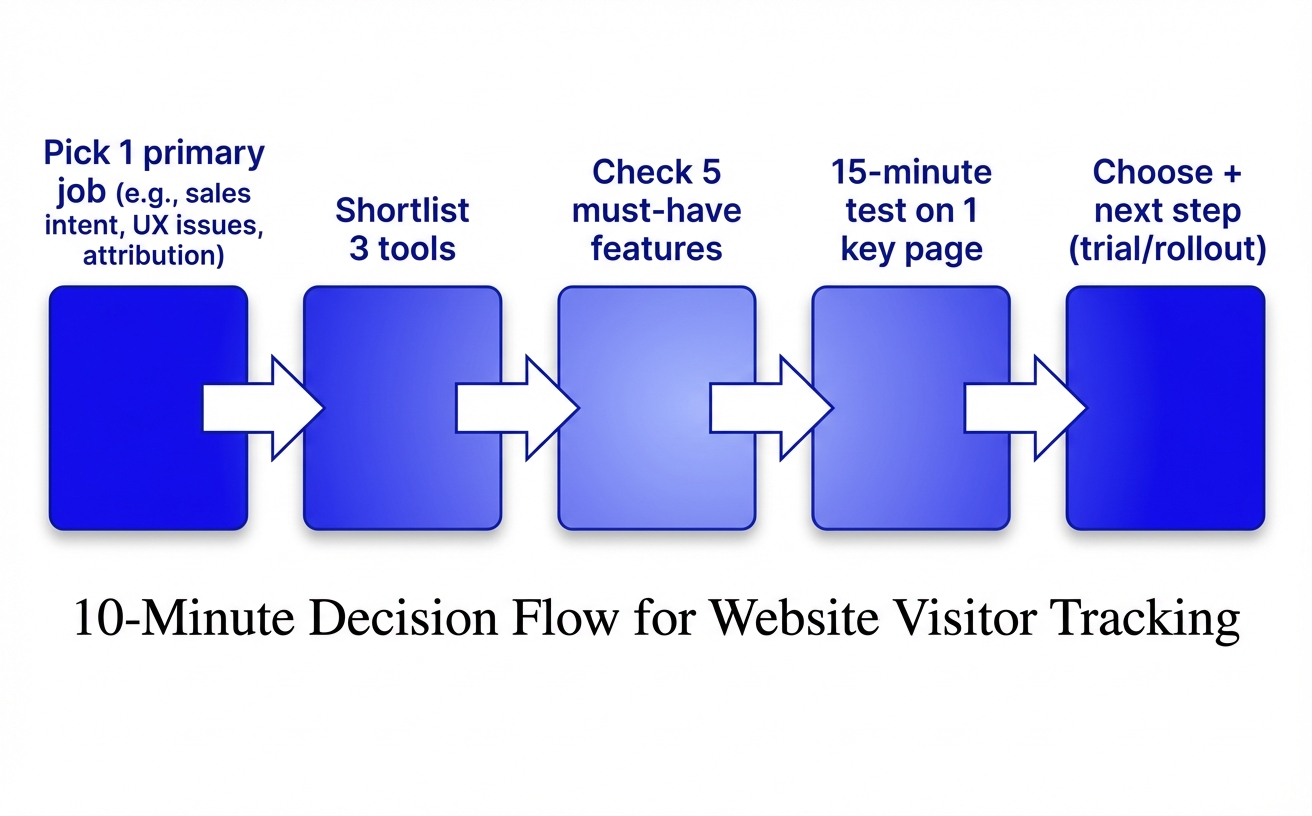 A 10-minute workflow to choose the right tracking tool based on one primary job.